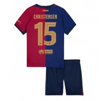 Barcelona Andreas Christensen #15 Hemmatröja Barn 2024-25 Kortärmad (+ Korta byxor)